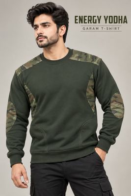 Yodha round neck full sleev fleez garam t shirt