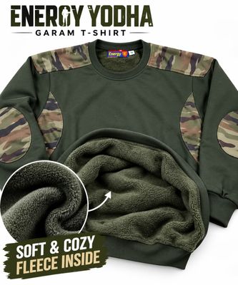 Yodha round neck full sleev fleez garam t shirt