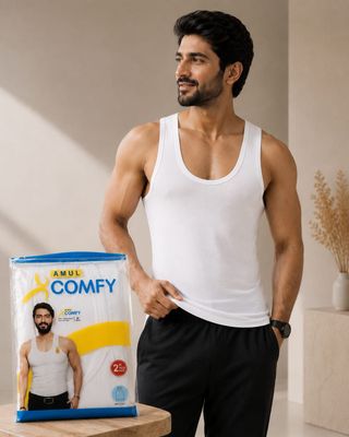 2pc pack Amul Comfy Men's Vest 