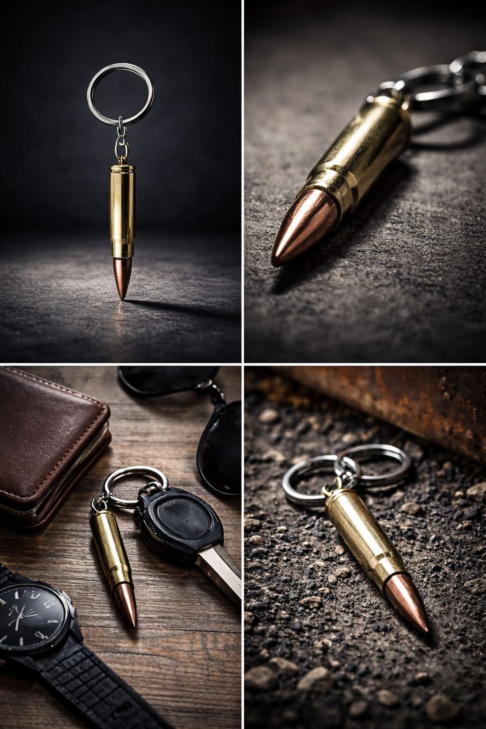 Metal Bullet Keyring