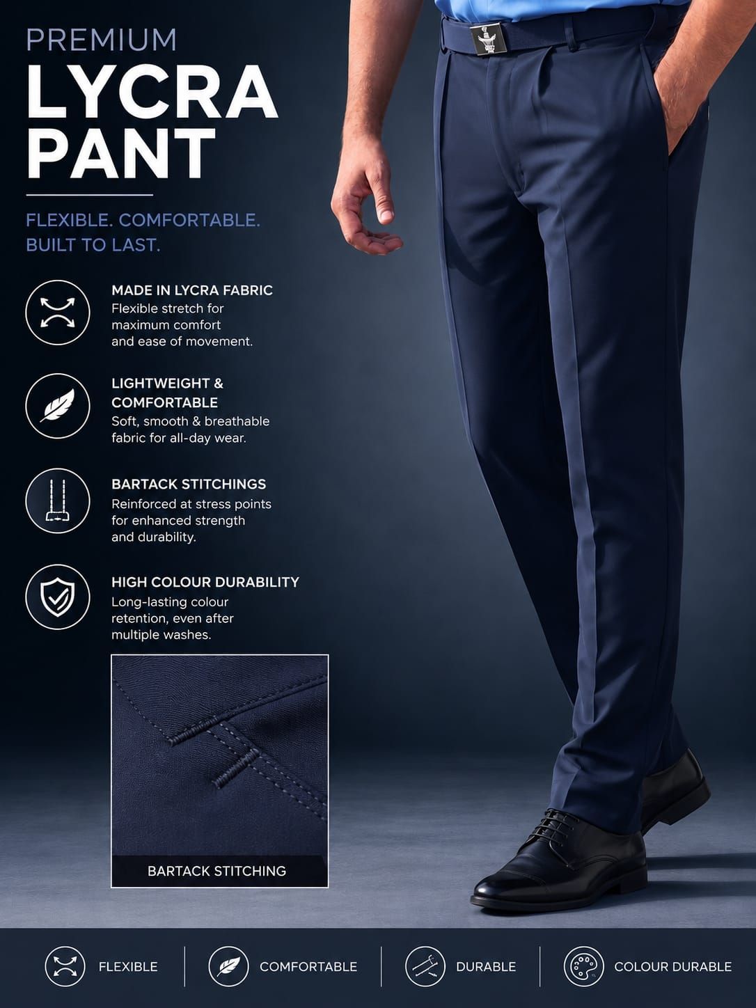 Airforce Lycra Summer Uniform Pant