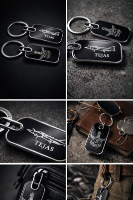 Aircraft Laser Glass Keyring