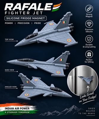 Rafale 3D Silicon Fridge Magnet