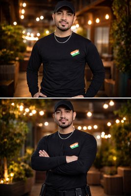 Flag Commando Black Full Sleeve Pure Cotton T shirt