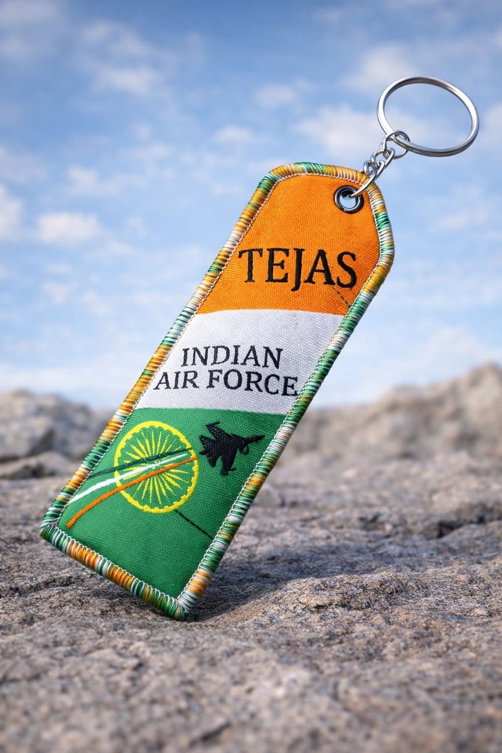Tricolour Tejas Cushioning Cloth Keyring