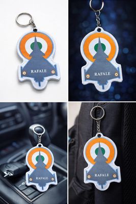 Tricolour Rafale Cloth Keyring