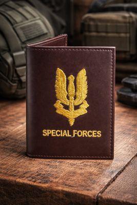 Embroidry Special Forces Pure Leather ID Cover