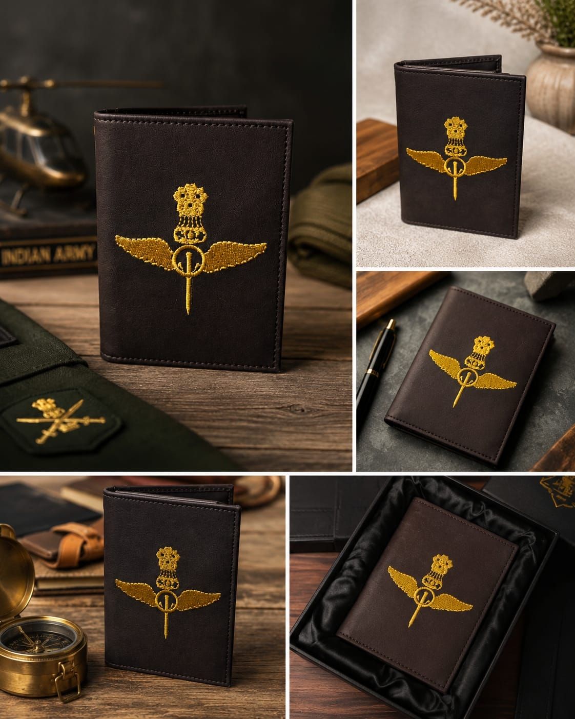Embroidry Special Forces Pure Leather ID Cover