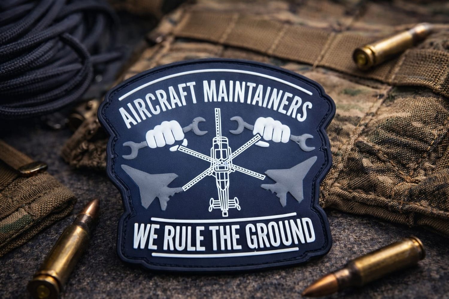 Aircraft Maintainers Silicon Overall Patch