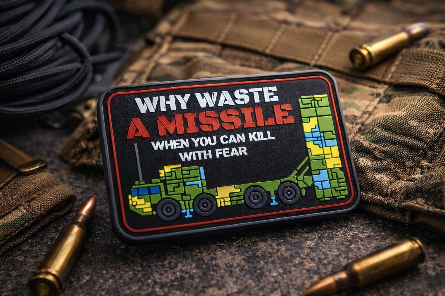 Why Waste A Missile Silicon Arm Patch