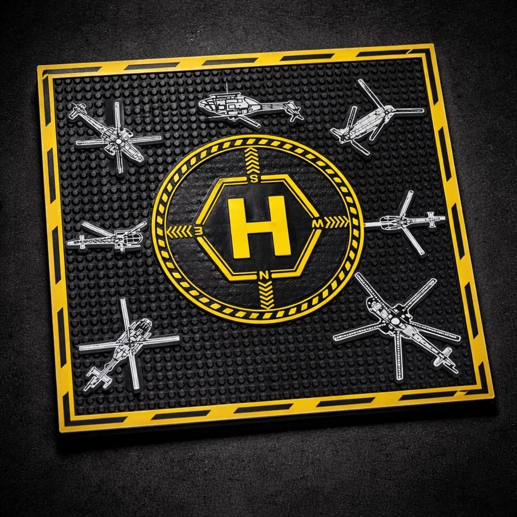 Helipad Silicon Radium Car Dashboard Barmat