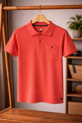 ONN Peach Collar Polo Matty T shirt