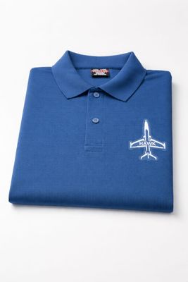 Airforce Blue Hawk Matty Collar T shirt