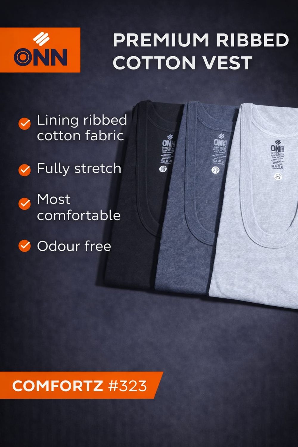 Onn Ribbed Liner Vest