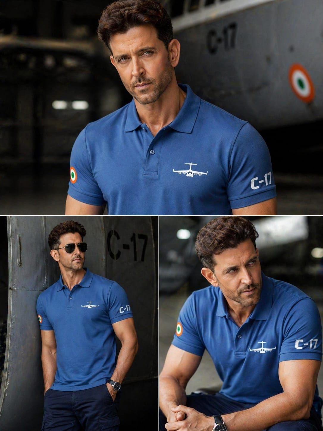 C17 globemaster matty collar t-shirt