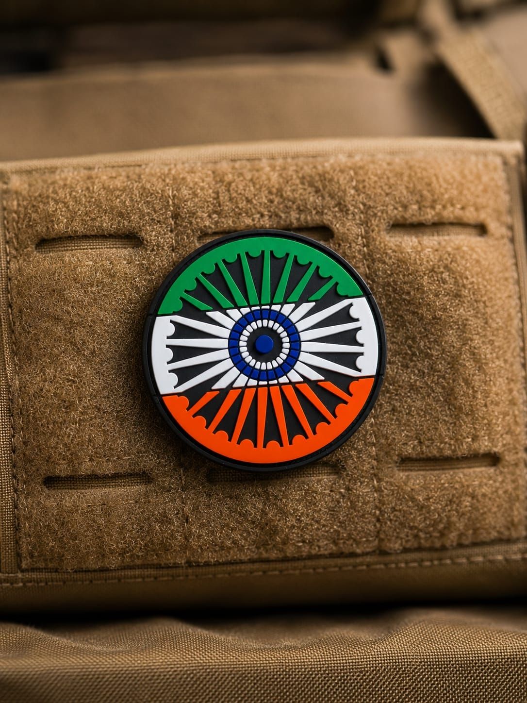Ashok Chakra Flag Silicon Overall Patch
