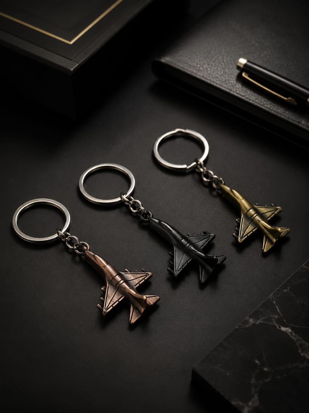 Mini Rafale metal Keyring