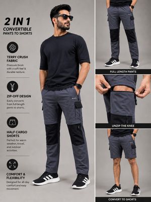 Divider Terry Crush Cargo &amp; Drop Shoulder Set