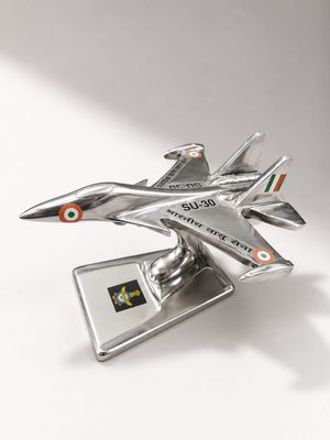 Su30 silver aircraft model
