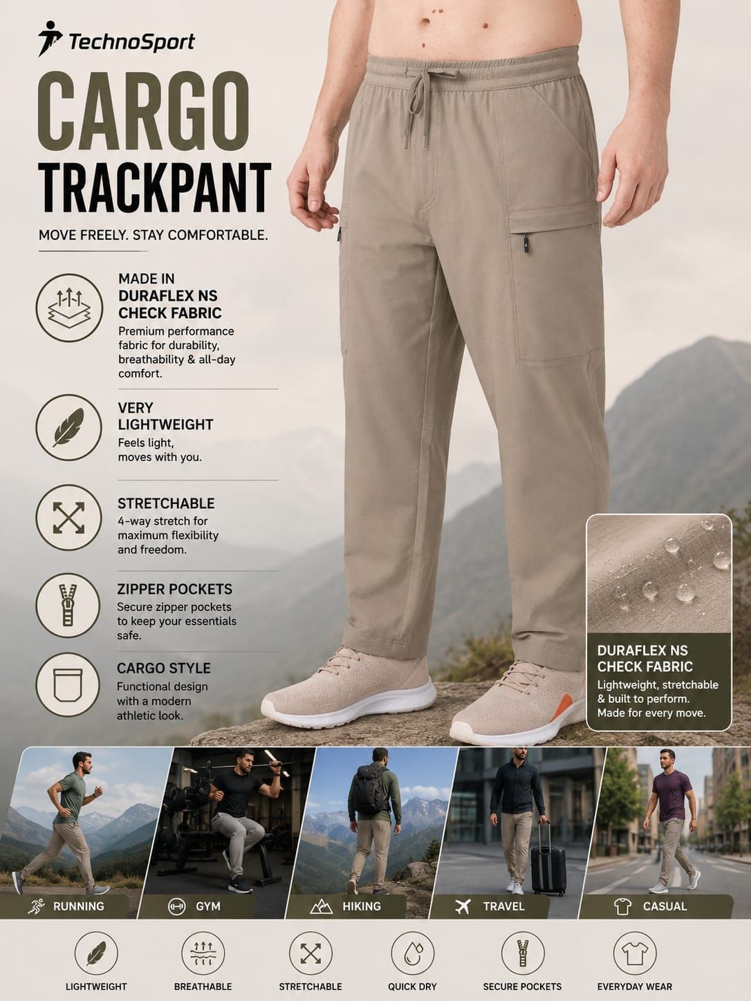 TechnoSport Cargo Trackpant P953