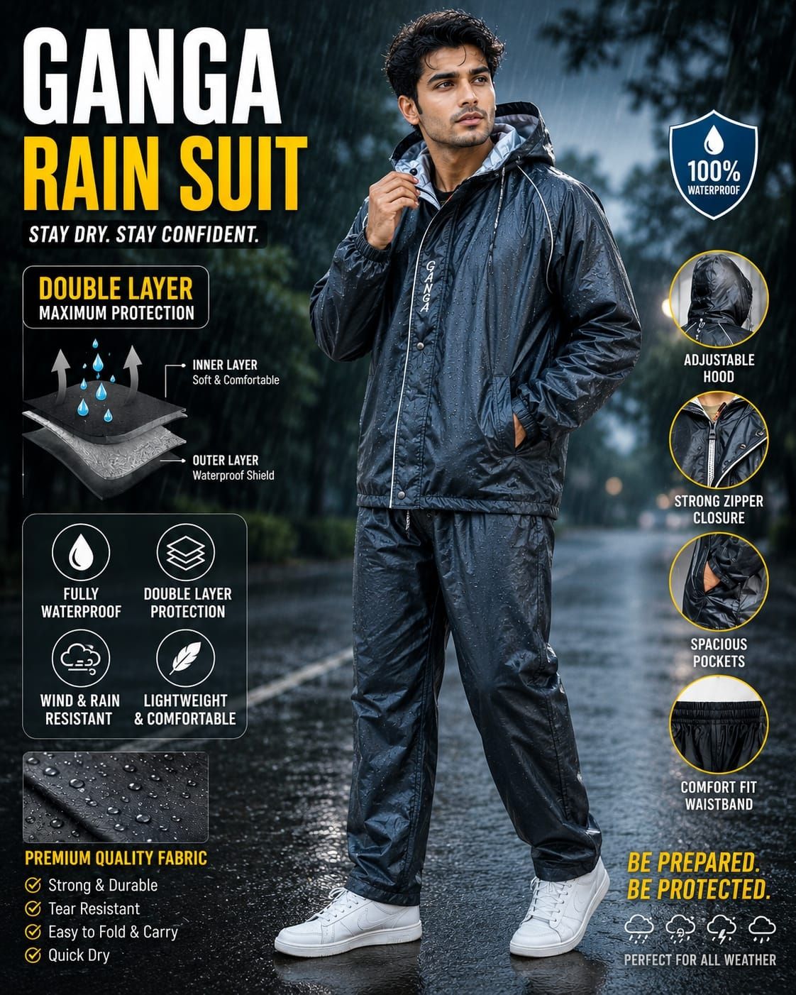 Ganga Double Layered Rainsuits