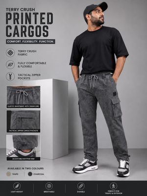 Terry Crush Printed Cargos