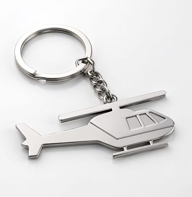 Helicopter Metal Keyring 