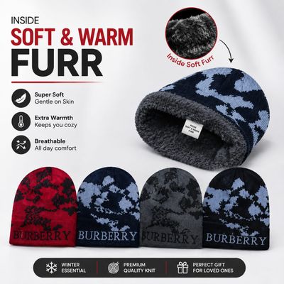 Grey Furr woollen cap