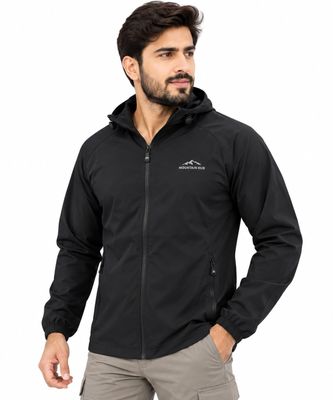 Mountain Hub Black Parachute Windcheater