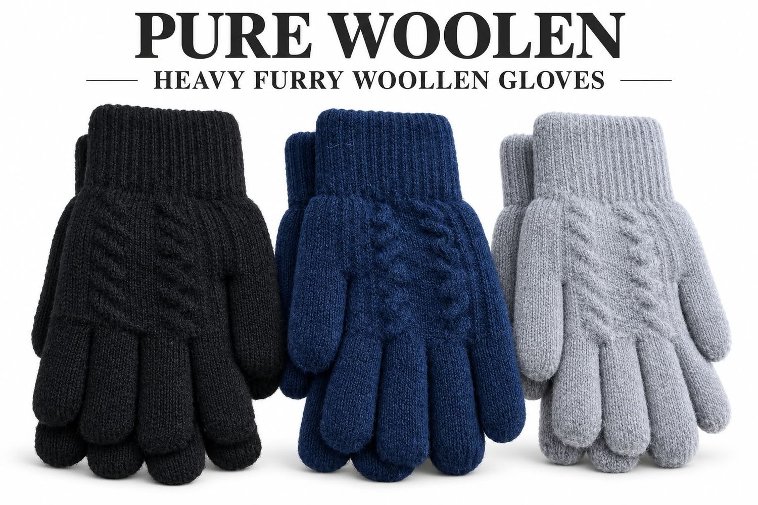 Classic Heavy Woollen Gloves