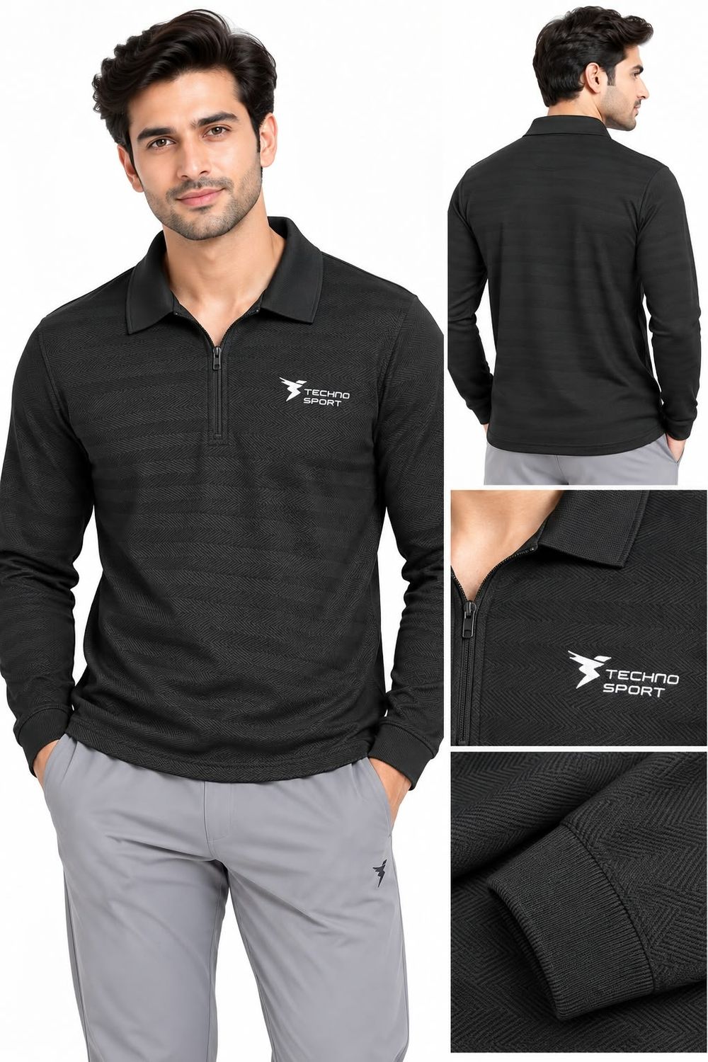 Technosports Full Sleeves Collar Polo T shirts