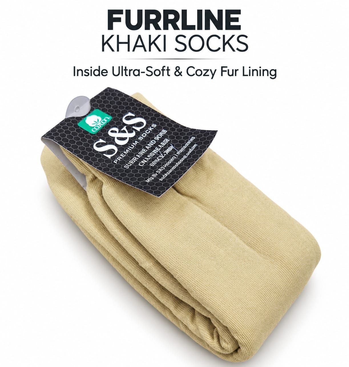 Khakhi Furrline Socks