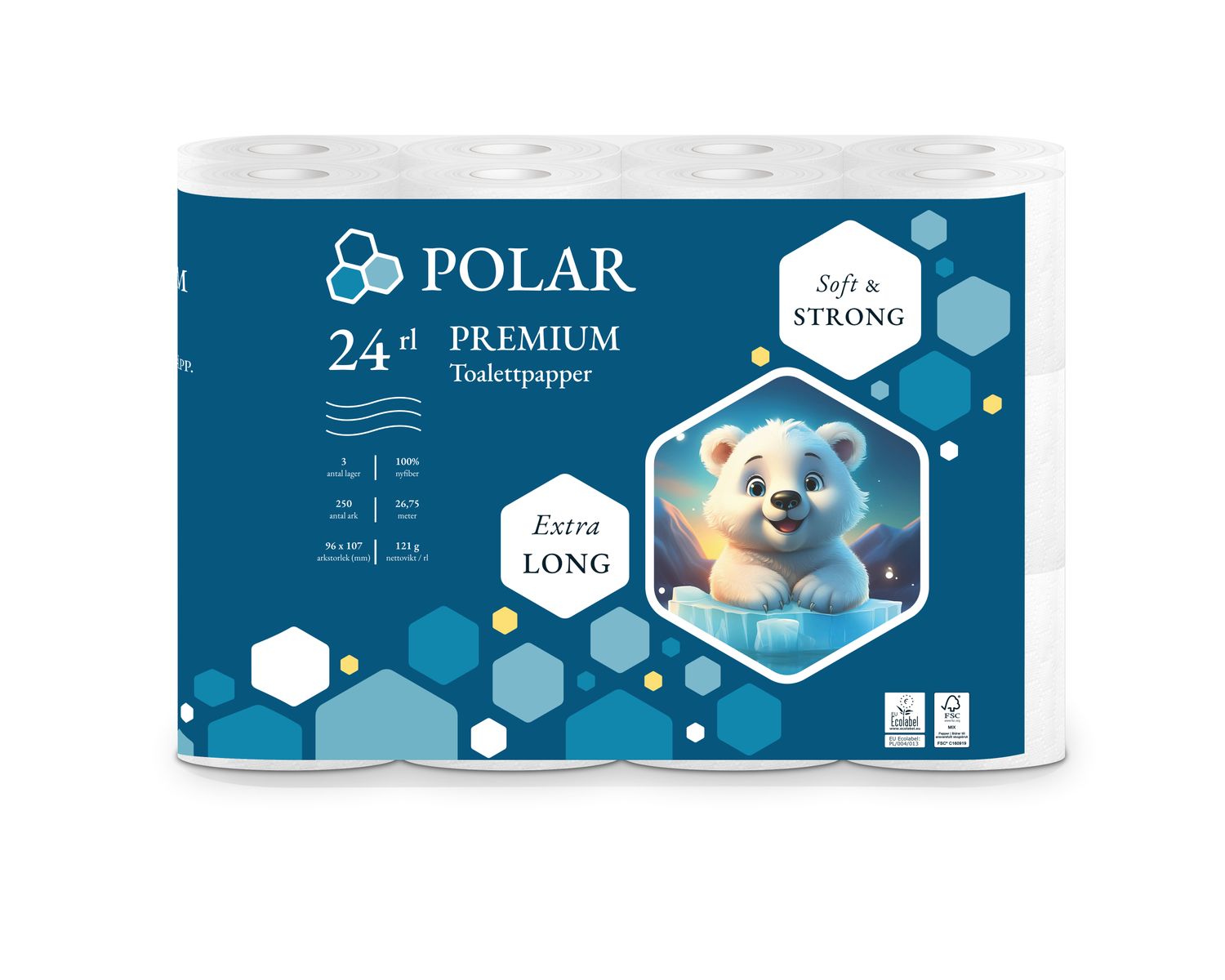 Toalettpapper Polar 3 Lagers