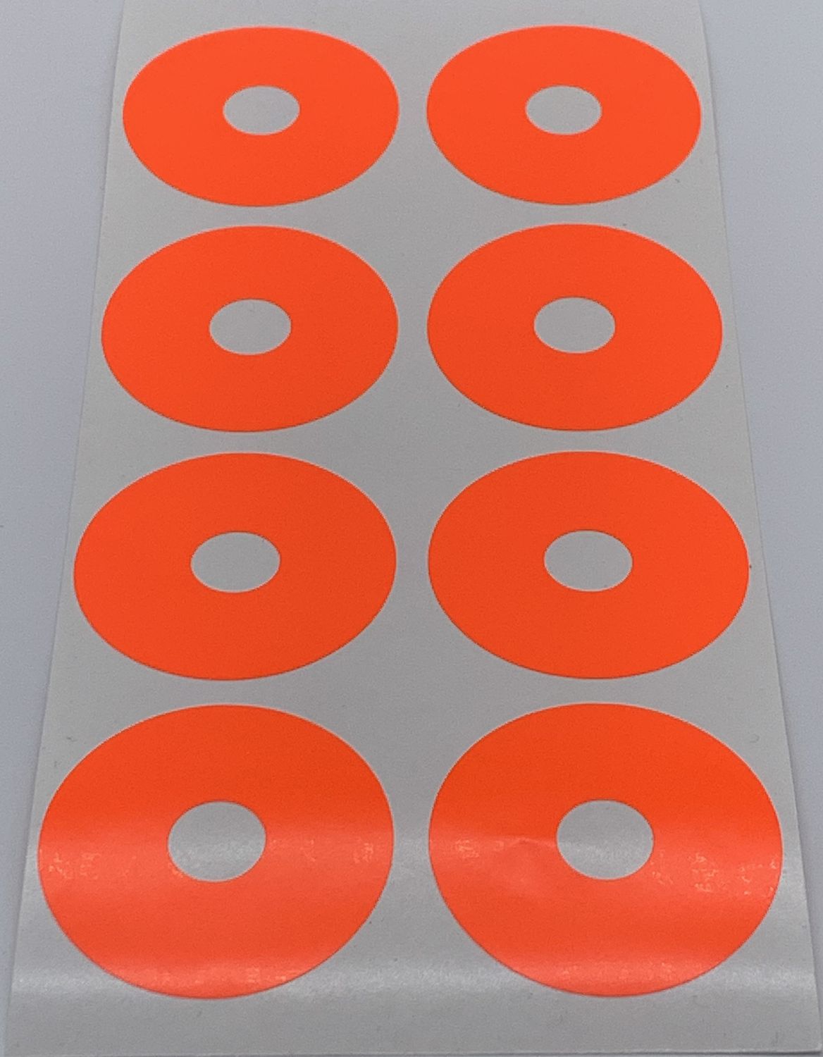 Fat Guy BSR Flo Red Orange Wheel Dot Decals (8)