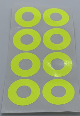 Fat Guy BSR Flo Yellow Wheel Dot Decals (8)
