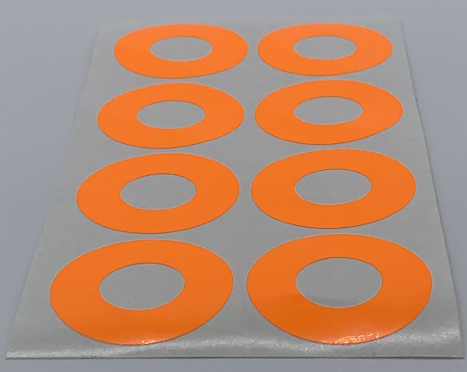 Fat Guy BSR Flo Orange Wheel Dot Decals (8)