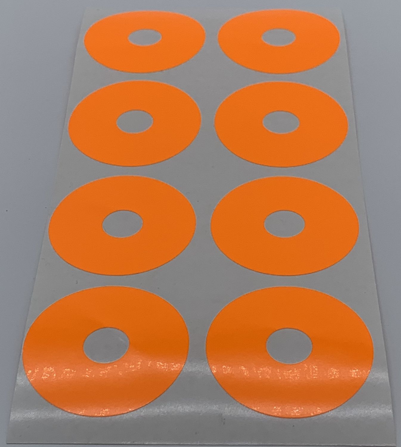 Fat Guy Quasi Speed Flo Orange Wheel Dot Decals (8)