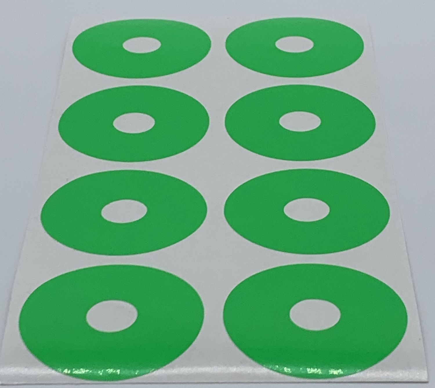 Fat Guy Quasi Speed Flo Green Wheel Dot Decals (8)