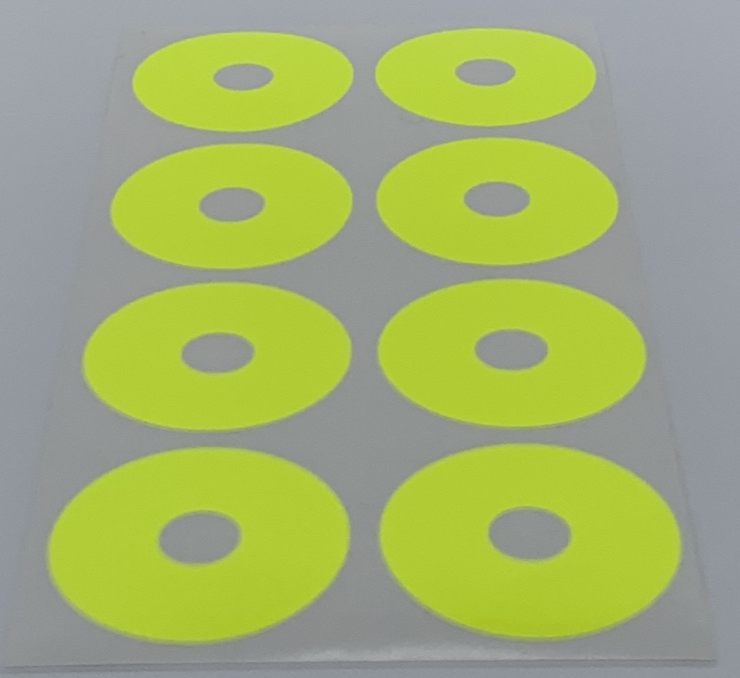Fat Guy Quasi Speed Flo Yellow Wheel Dot Decals (8)