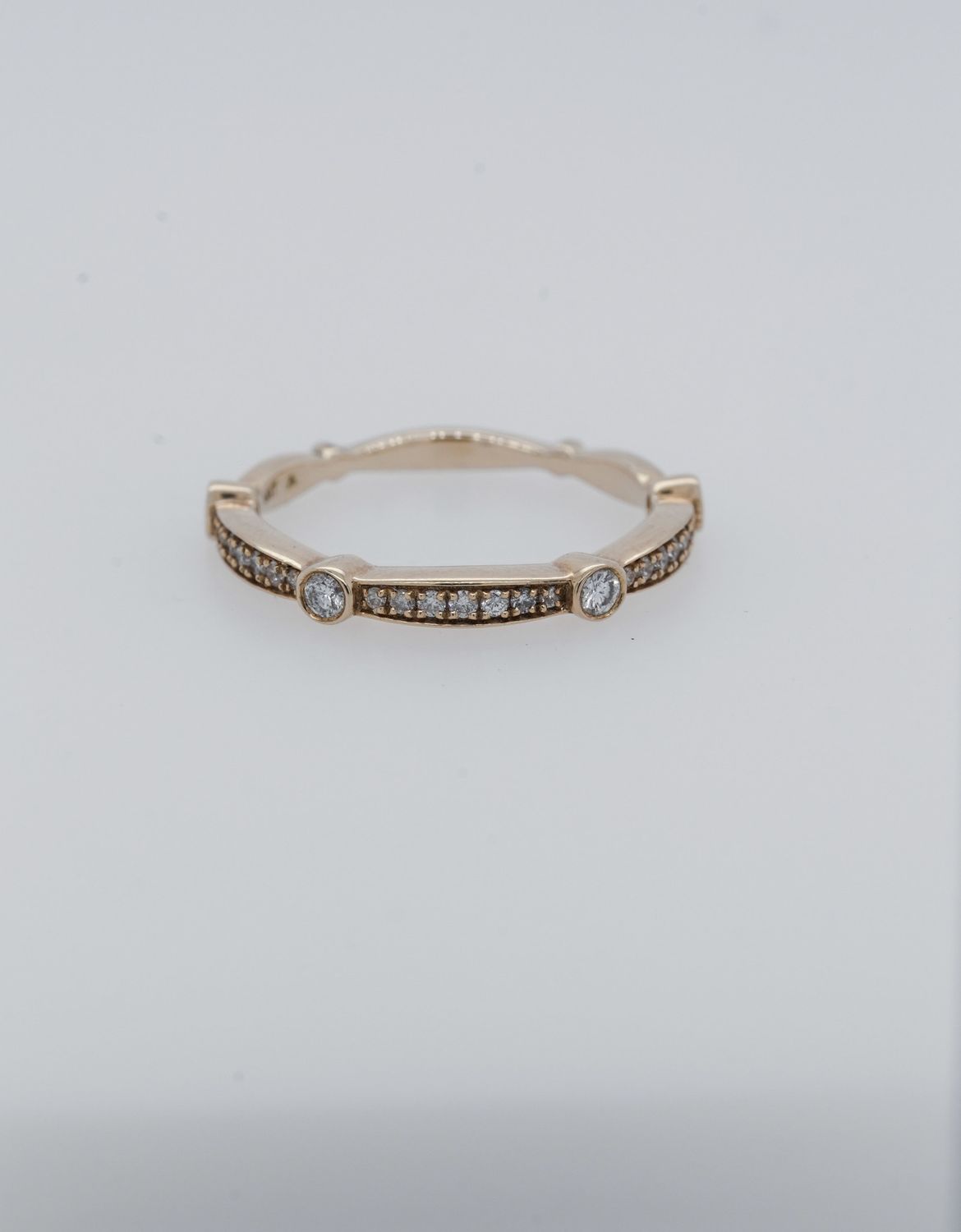 14KY 2.4g .30tw Diamond Stackable Band (size 7)