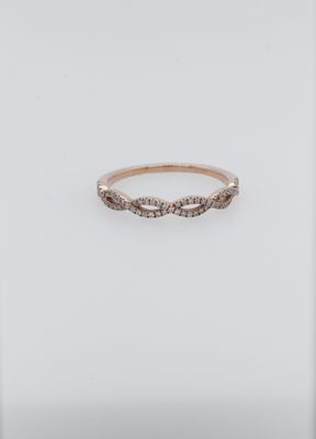 14KR 1.6g .20ctw Diamond Infinity Stackable Band (size 7)