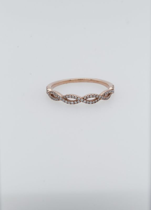 14KR 1.6g .20ctw Diamond Infinity Stackable Band (size 7)