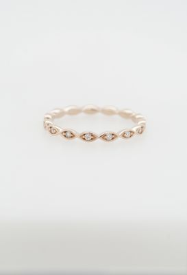 14KR 1.7g .09ctw Diamond Stackable Band (size 7)