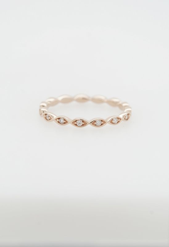 14KR 1.7g .09ctw Diamond Stackable Band (size 7)