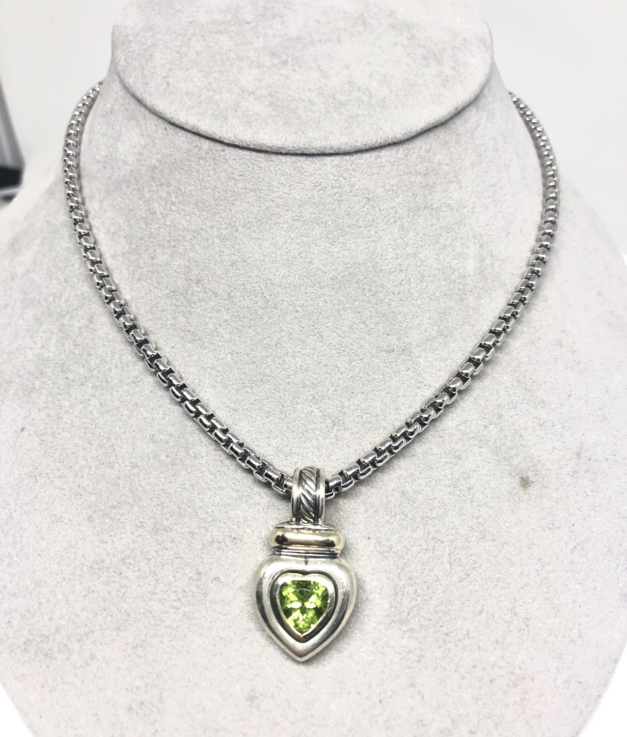AET-925&amp;14KY 8.5g Peridot David Yurman Pendant