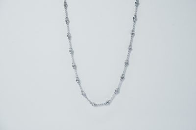 14KW 5.6g .38ctw Diamond By The Yard Necklace 18&quot;