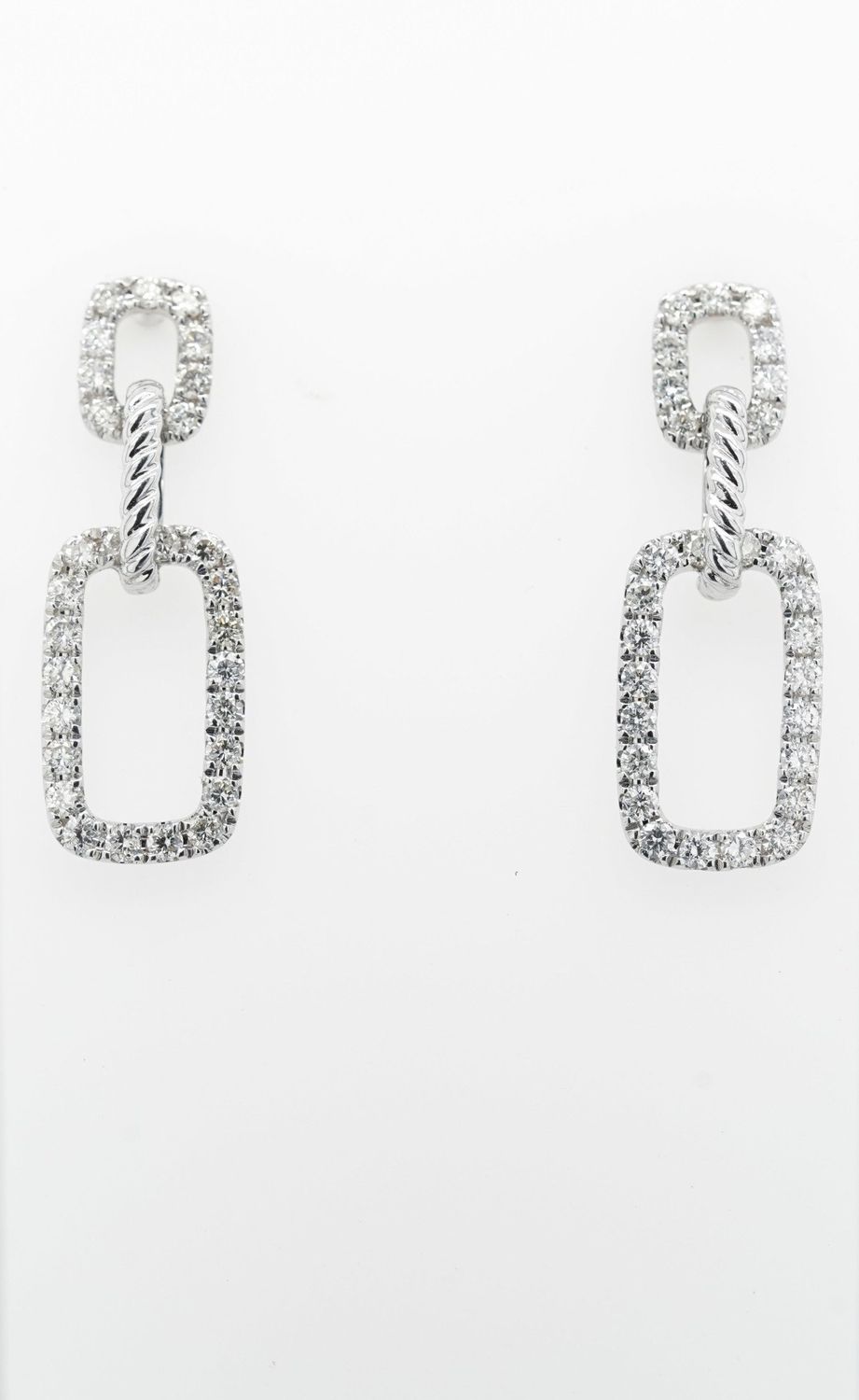 DLLX-14KW .94ctw Diamond Dangle Earrings