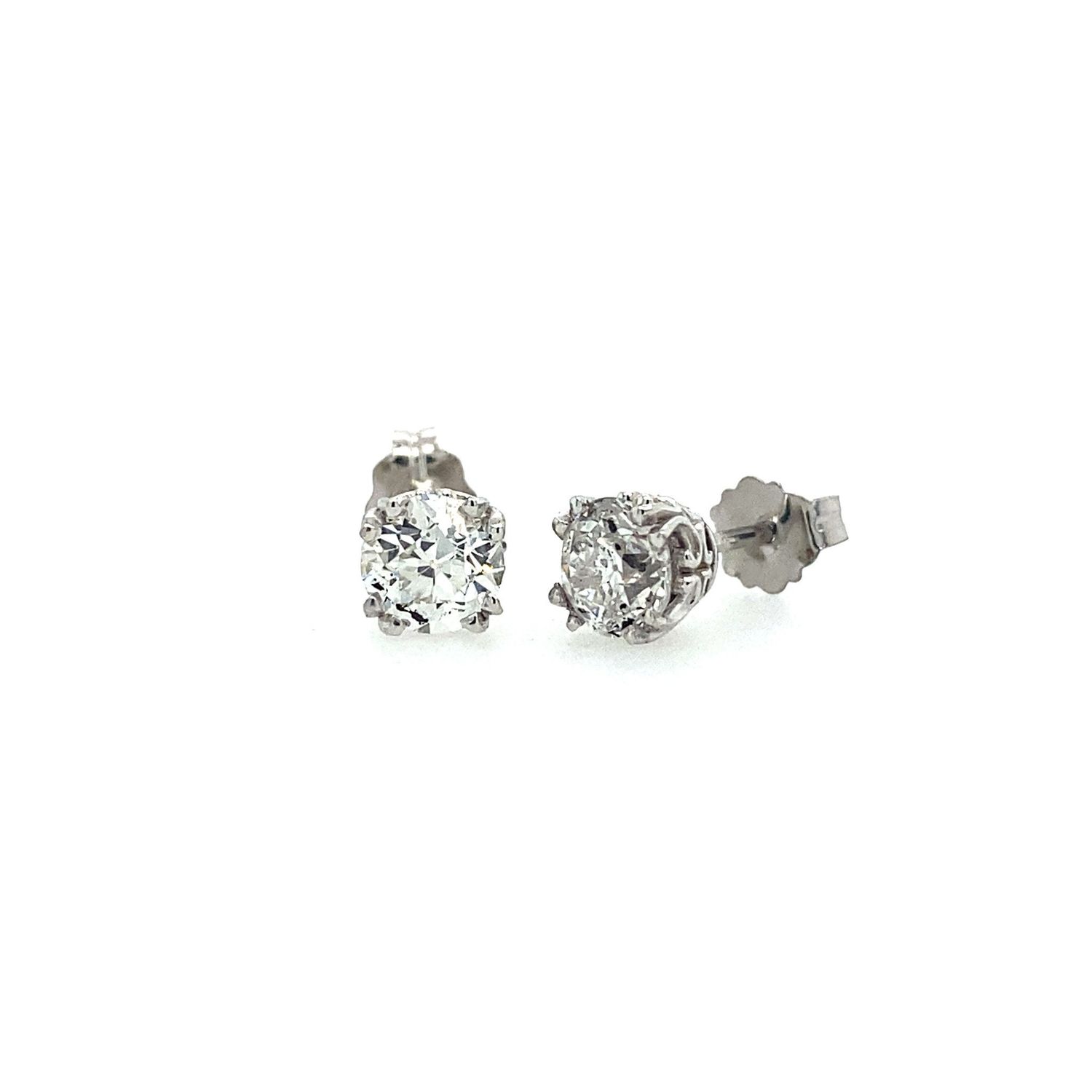 BAVX-14KW 0.91g D-0.92ctw Euro Studs (I-J/SI)