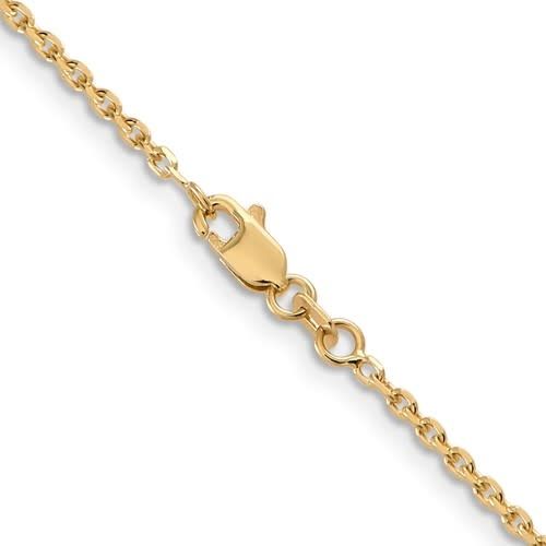 NBE- 14KY 5.00g 1.7mm Diamond Cut Cable Chain 20&quot;