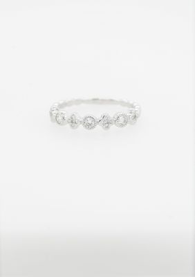 NIT-18KW 2.0g .27ctw Diamond Stackable Band (size 6.75)